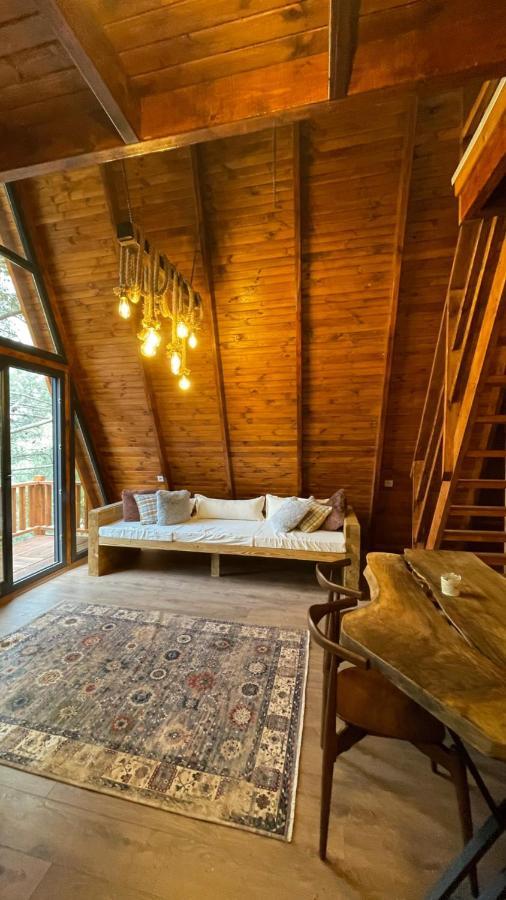 Panurlawoodenhouse Oezel Havuz& Sauna Mavi Luaran gambar