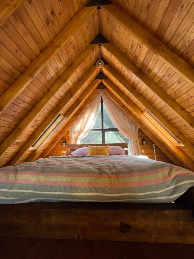 Panurlawoodenhouse Oezel Havuz& Sauna Mavi Luaran gambar