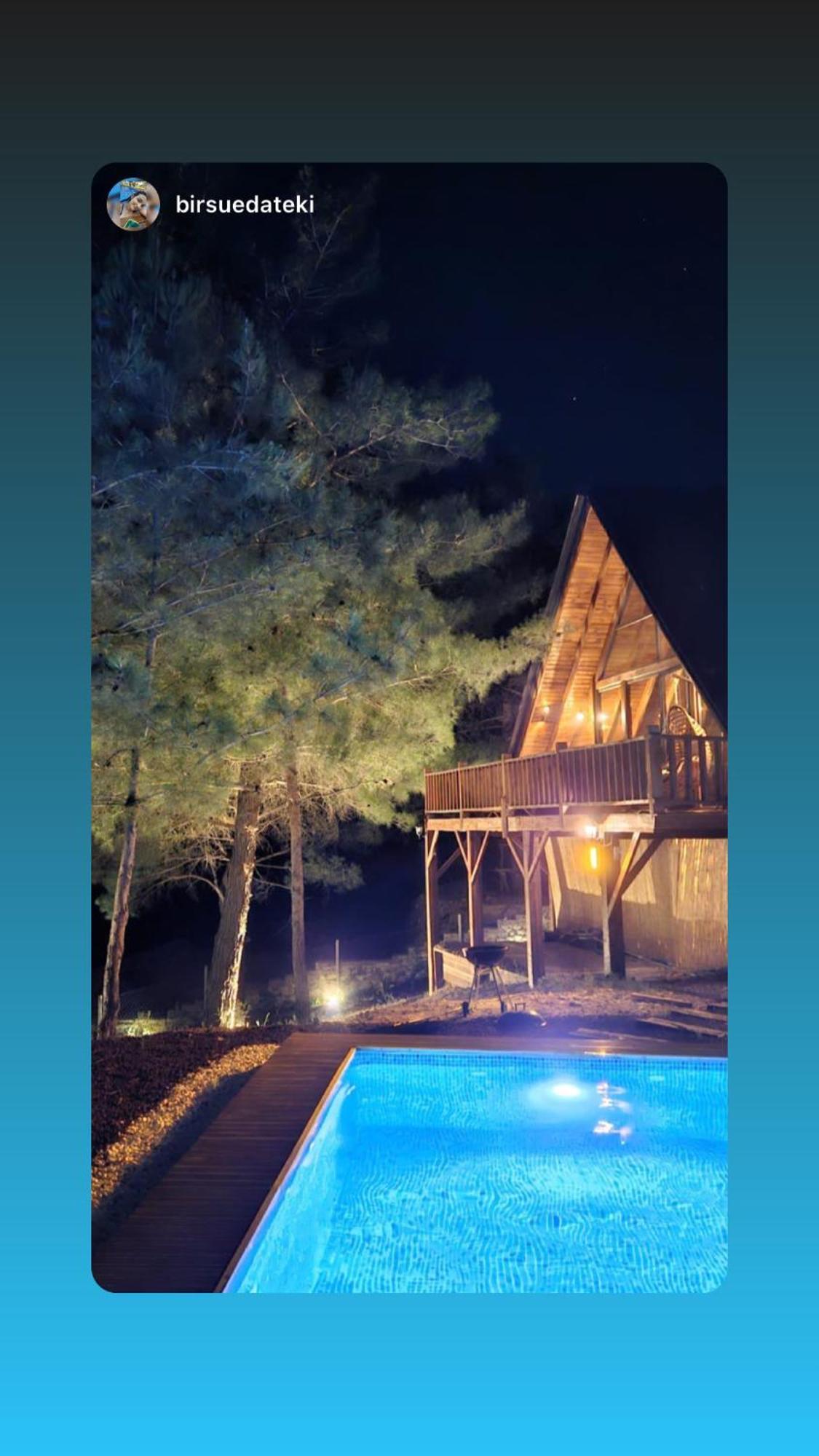 Panurlawoodenhouse Oezel Havuz& Sauna Mavi Luaran gambar